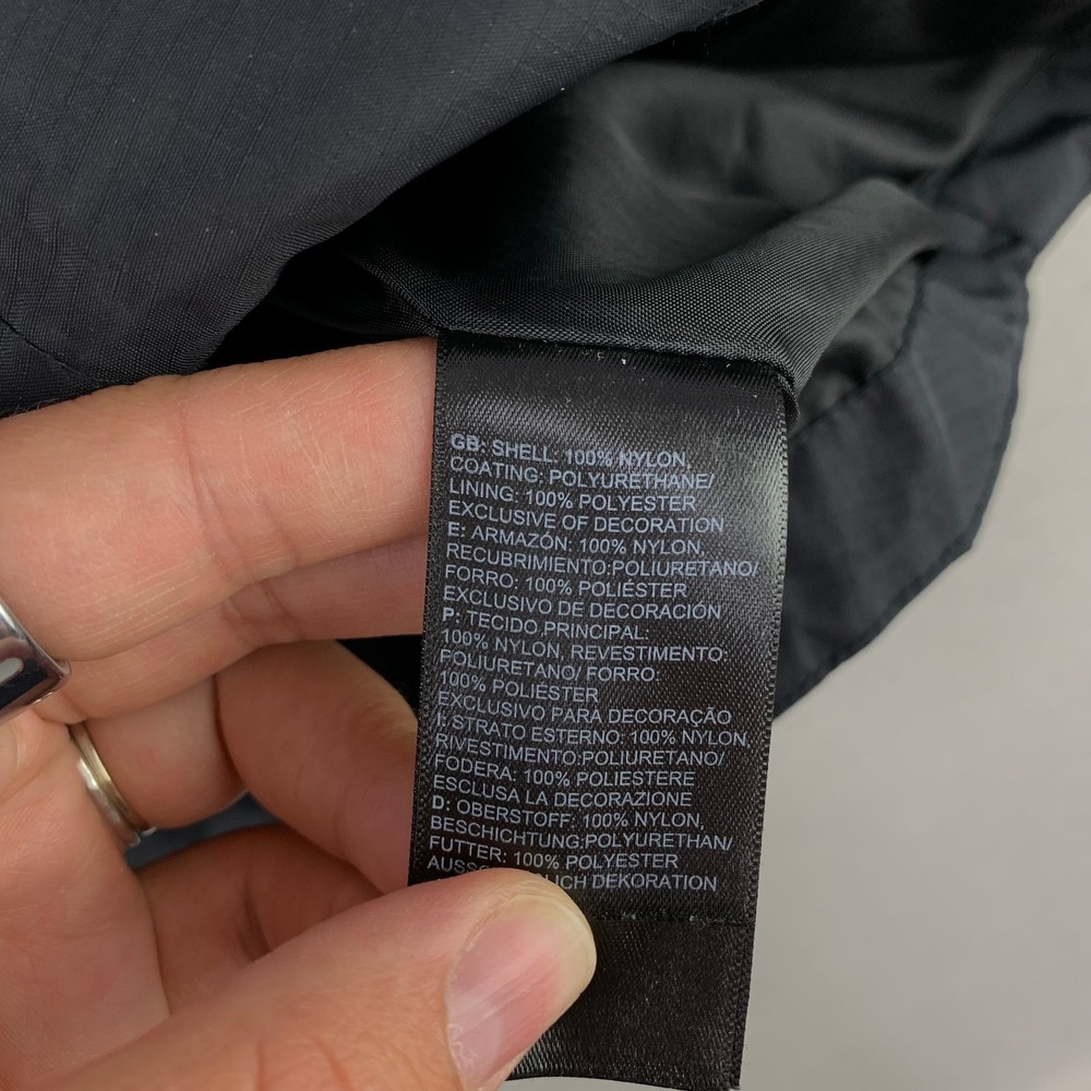 The North Face HyVent Rain Jacket Womens L Black Hooded Windbreaker Waterproof - Picture 5 of 10